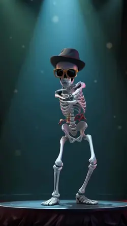 Skeleton funny dance