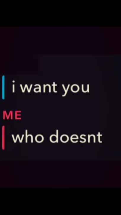 I want you