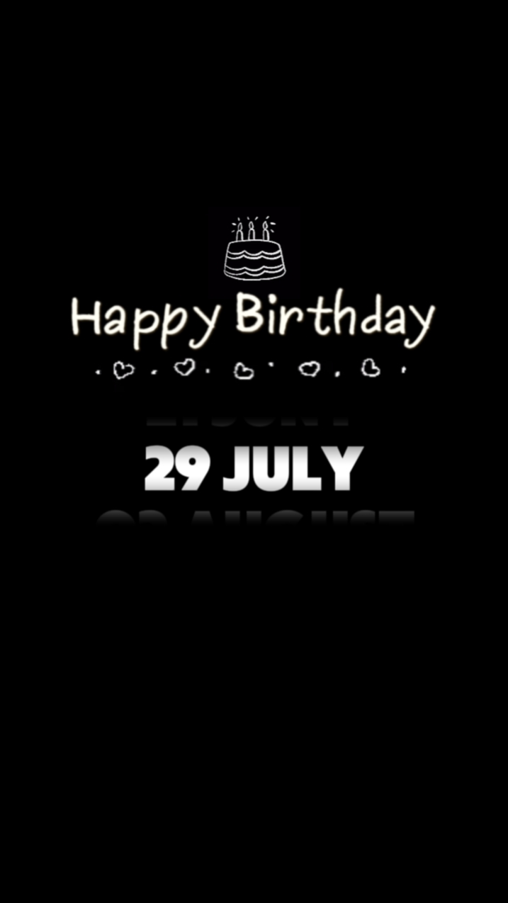 BIRTHDAY 29 JULY 