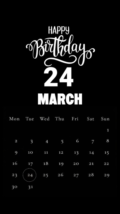 Selamat ulang tahun 24 MARET 2026