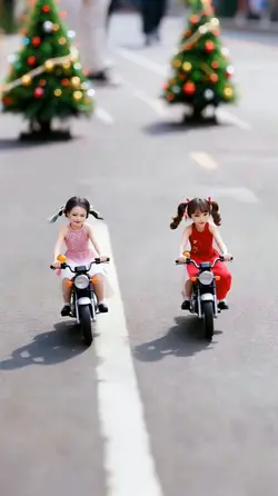 2 ng lái xe tí hon