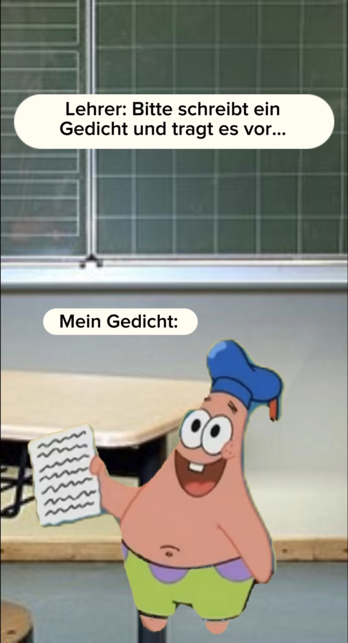 Patrick Star Gedicht
