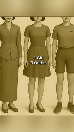 1 girl 3 outfit