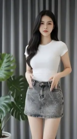 กระโปรงยีนส์สั้น