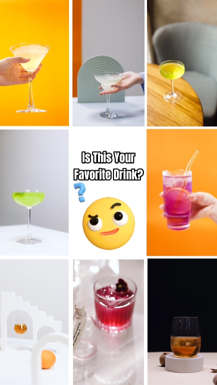 Présentoir de boissons saines dans le style TikTok 