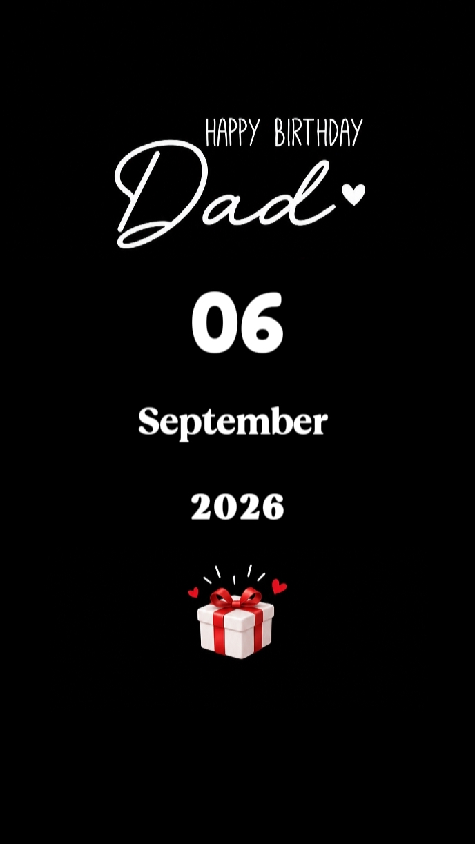 HBD Dad 6 de setembro