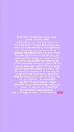 to my boyfriend...