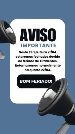 aviso de feriado