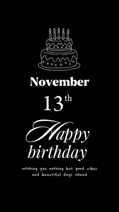 13 Kasım hbd