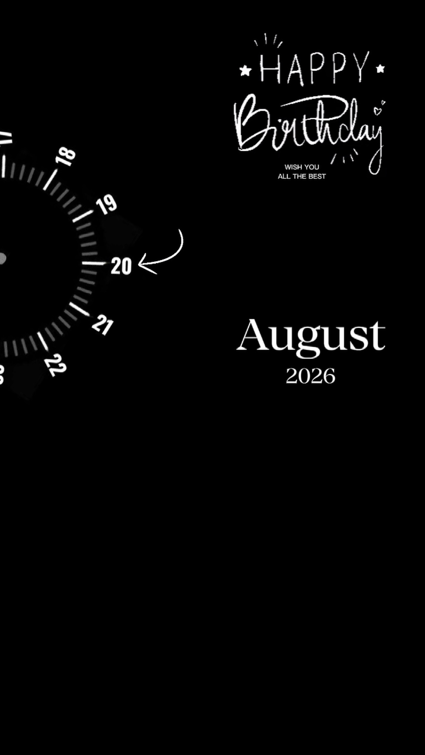 Hbd August 20,2026