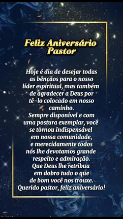 ANIVERSÁRIO PASTOR