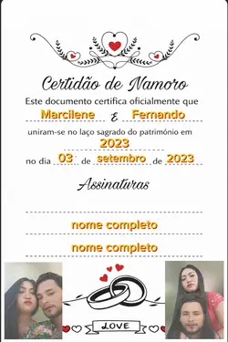 certidão de namoro