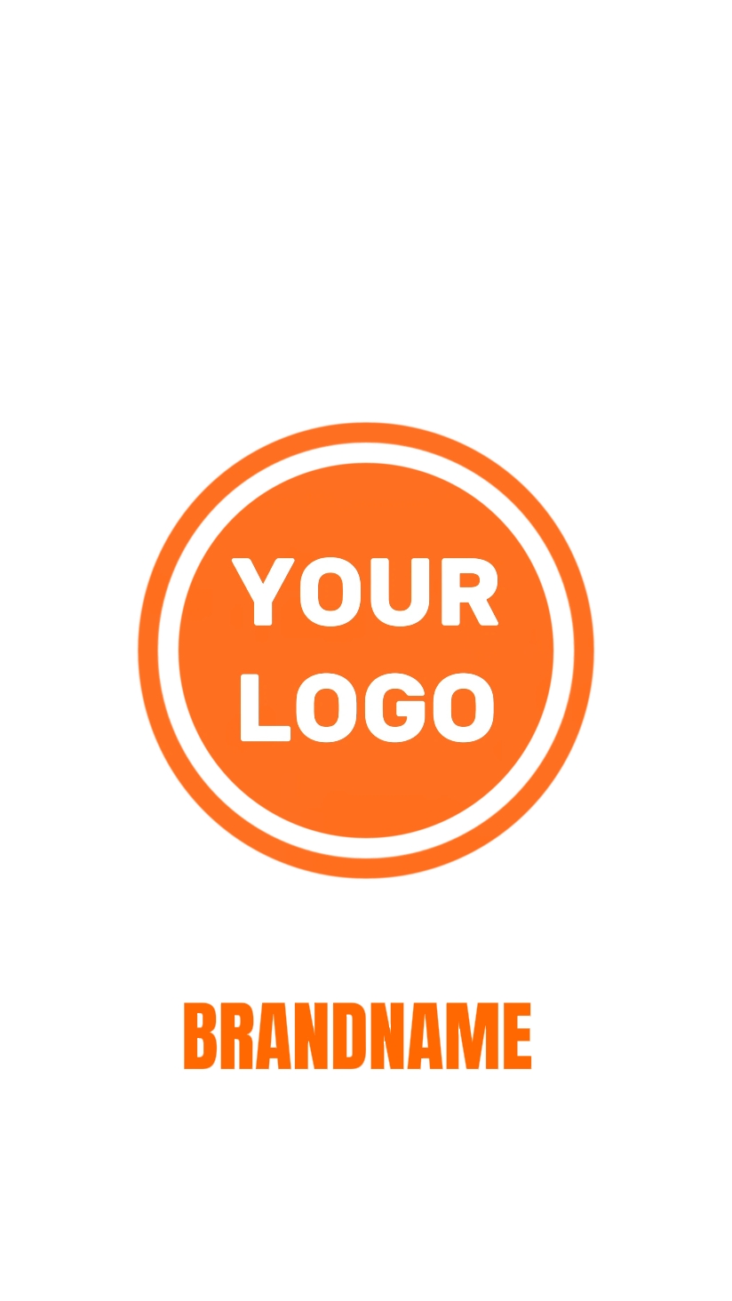 Vorlage Kind Intro Logo Weiß & Orange TikTok