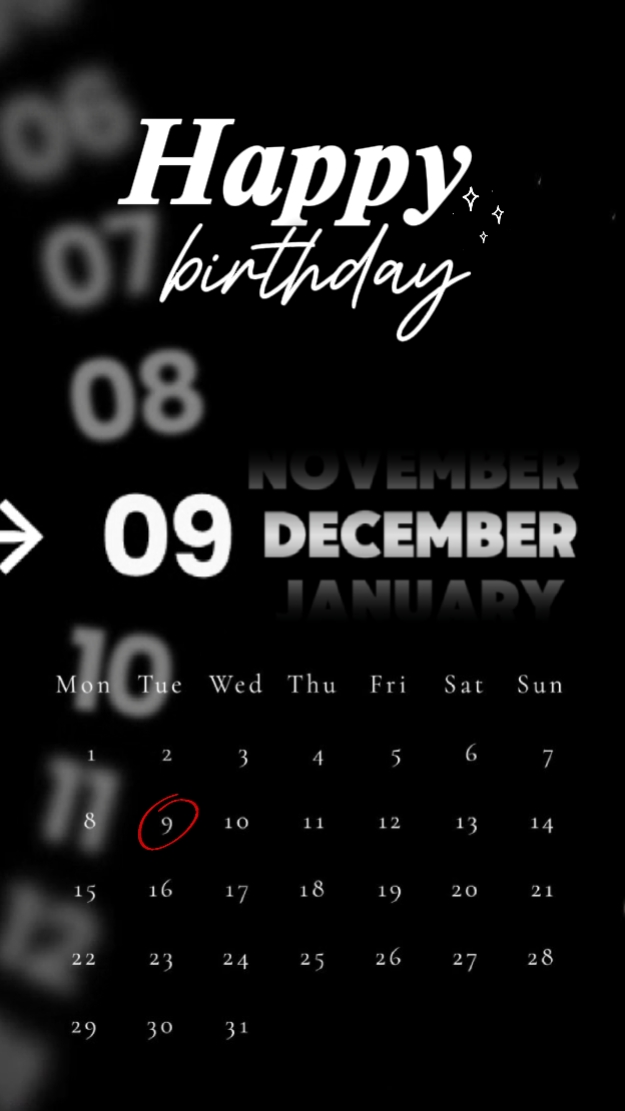 FELIZ CUMPLEAÑOS 09 DE DICIEMBRE 