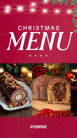 Christmas menu food