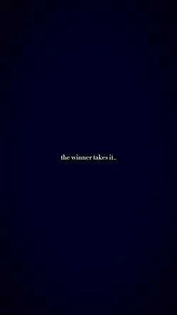 The winner takes it 