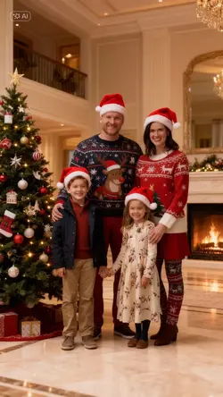 AI foto natal family