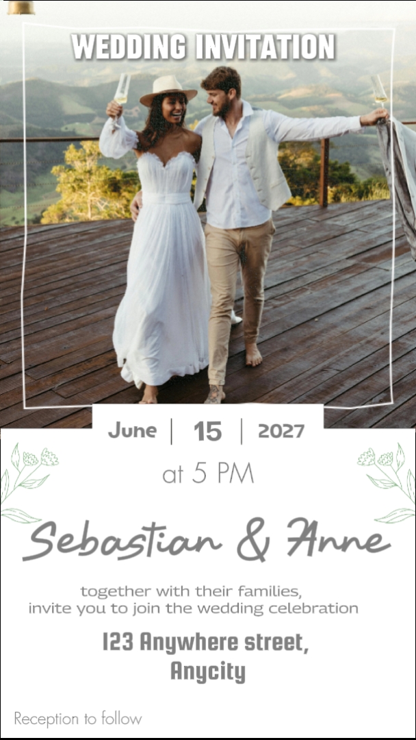 Convite de casamento
