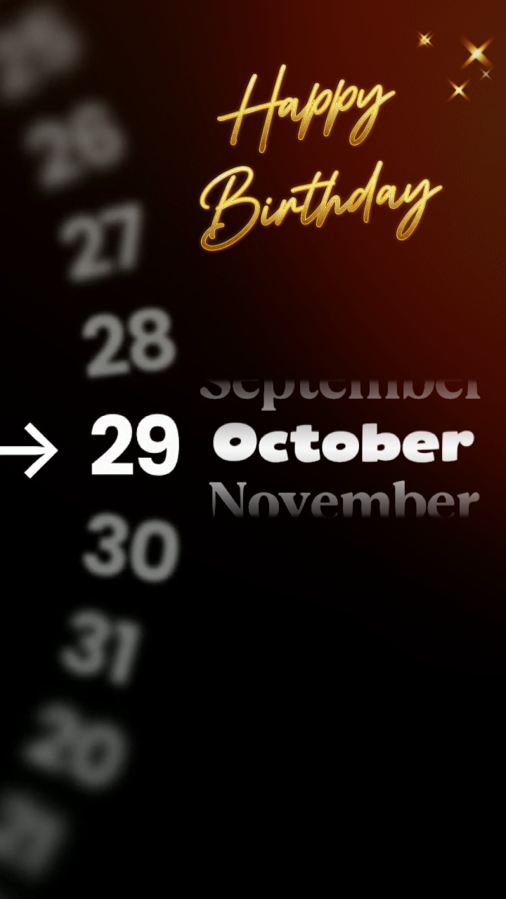 HBD 29 OCTOBER