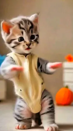 Funny cat dancing 
