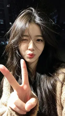 Peace pose selfie ai