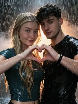 Rain Couple Fotos AI