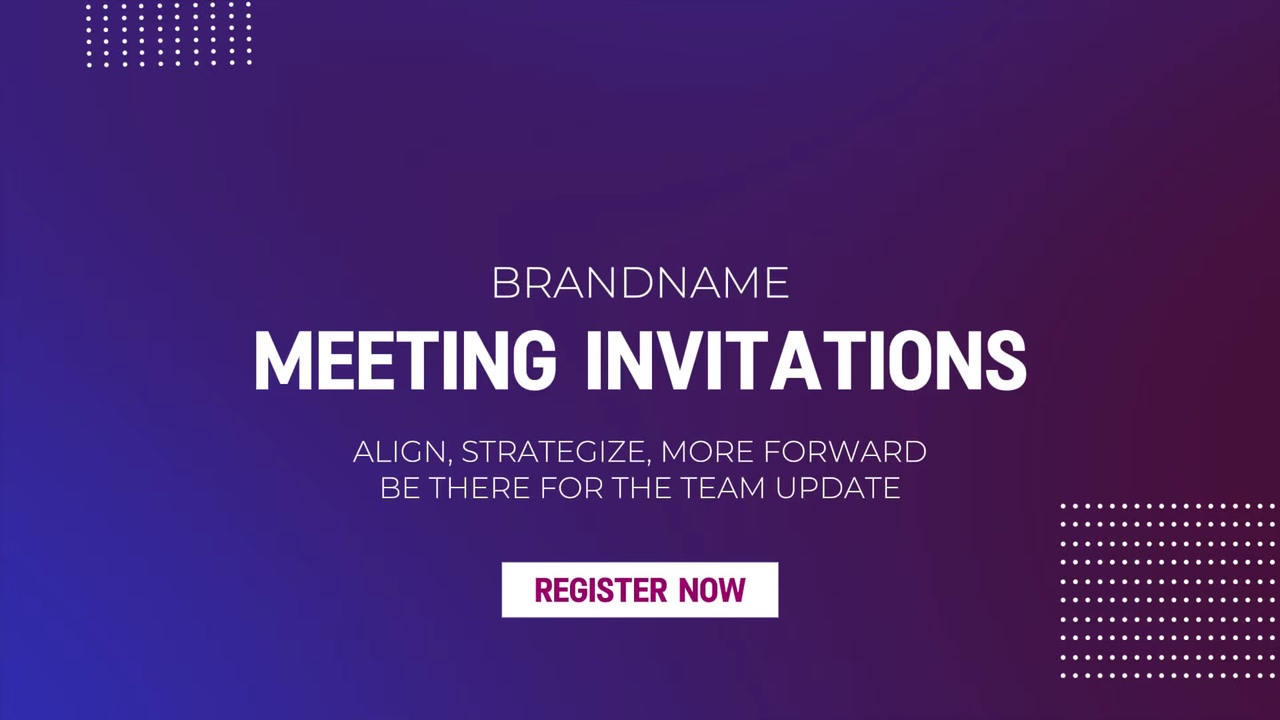 Invitaciones para reuniones corporativas y negocios con estilo de color degradado moderno TikTok