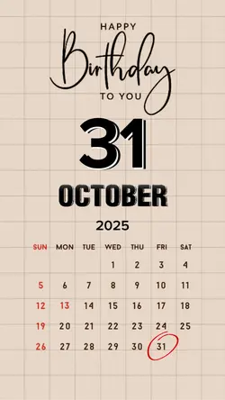 birthday 31 October
