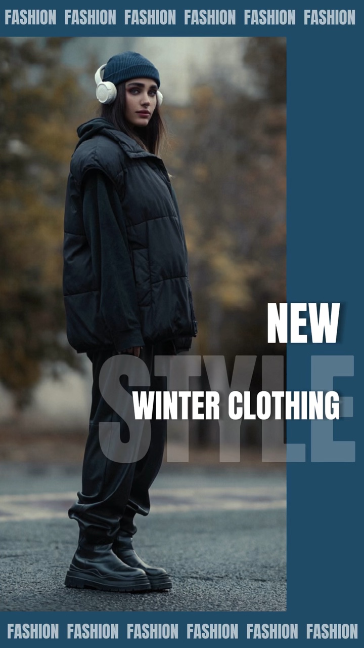  Exibição de produtos de moda de inverno Estilo TikTok