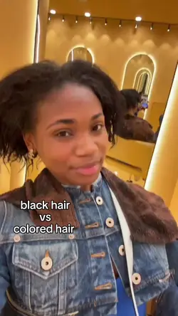 black hair vs color
