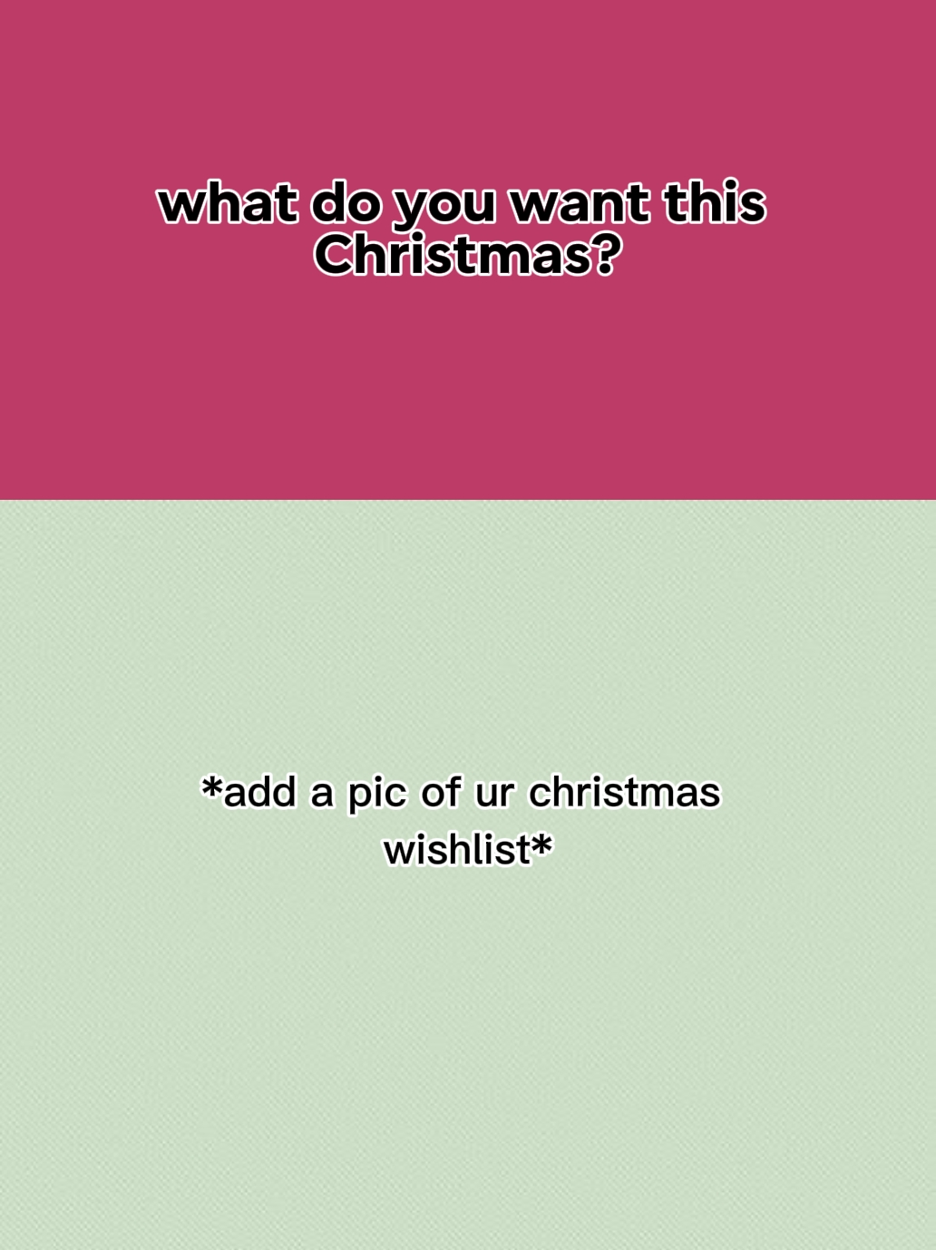 Liste de souhaits de Noël :