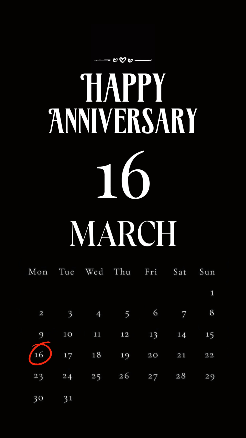 ANNIV 16 DE MARZO