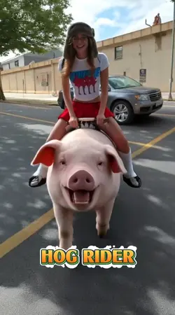 Riding a pig
