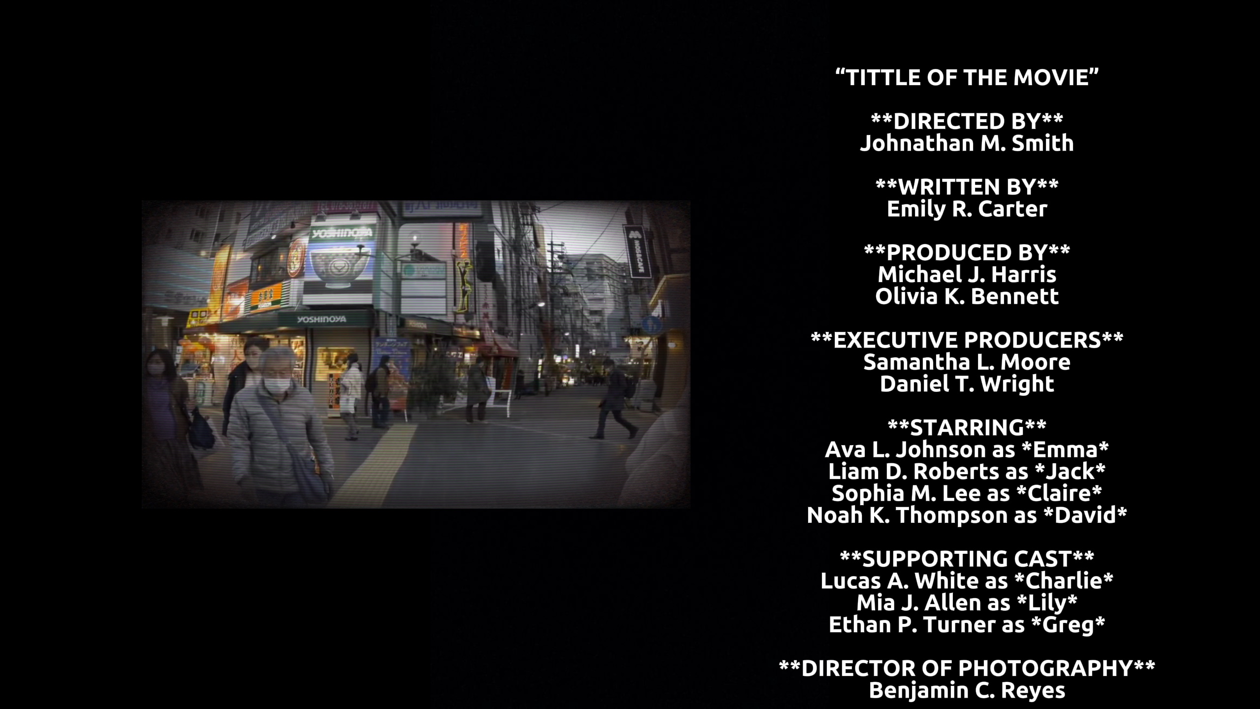 Film Outro Credits 