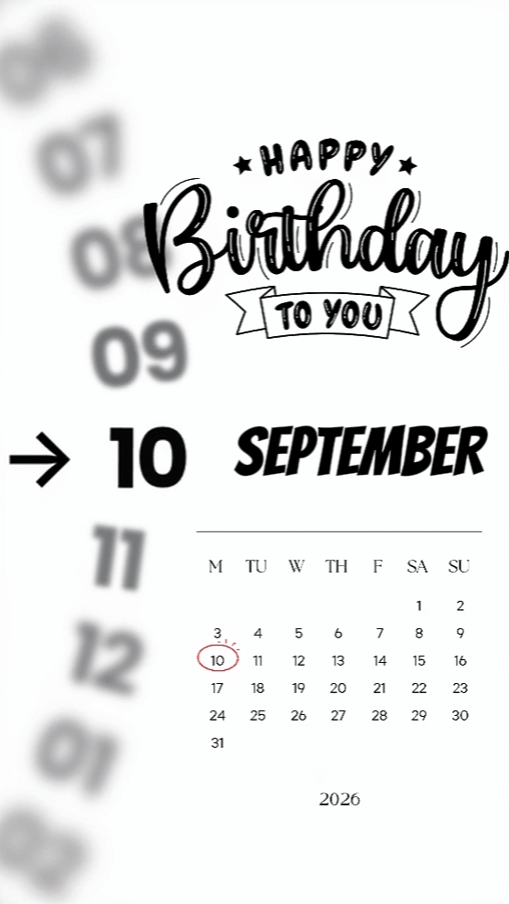 HBD 10 SEPT 2026