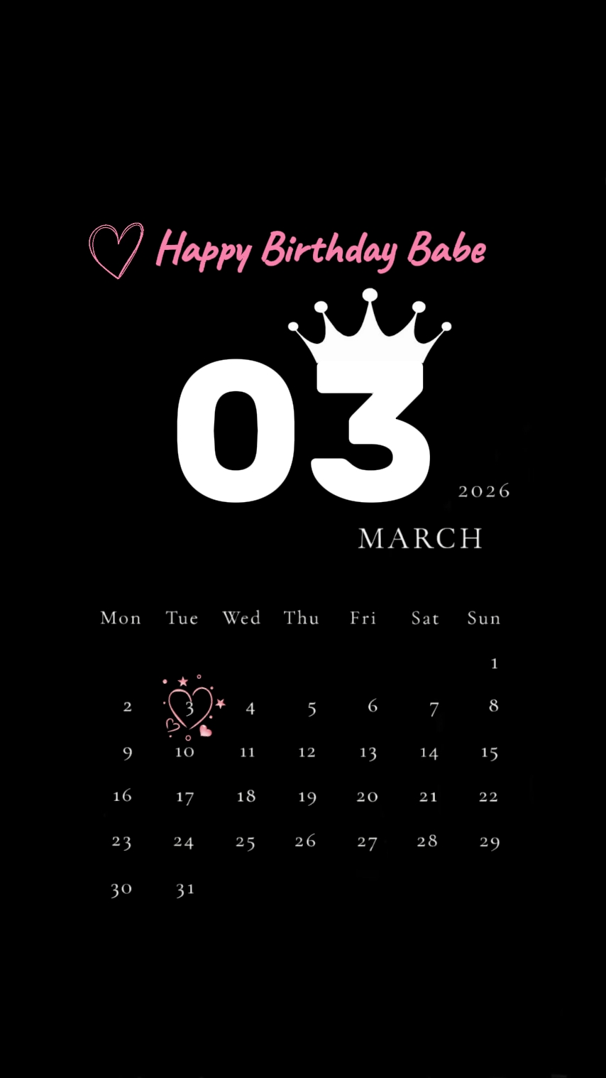 FELIZ CUMPLEAÑOS BEBÉ 03 DE MARZO 