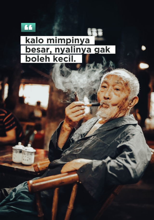kalo mimpinya besar 
