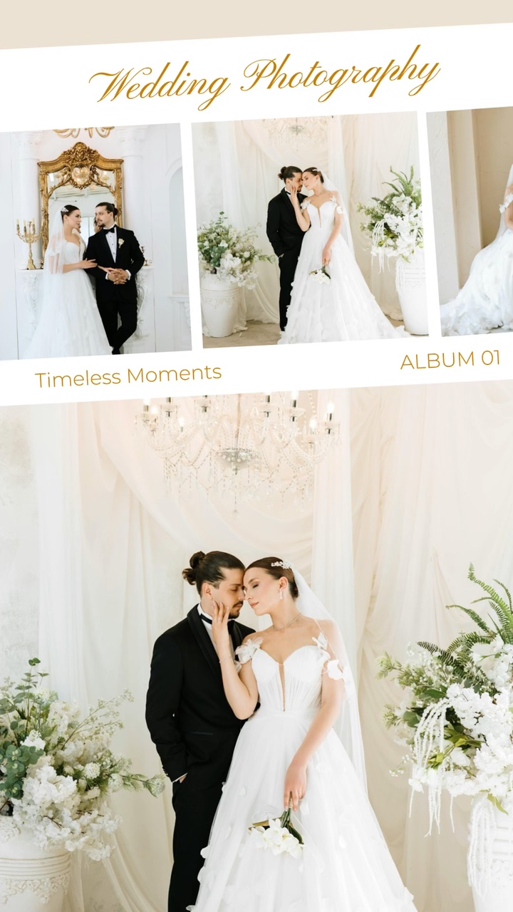Wedding Photography Agency Product Display Minimalist Style 