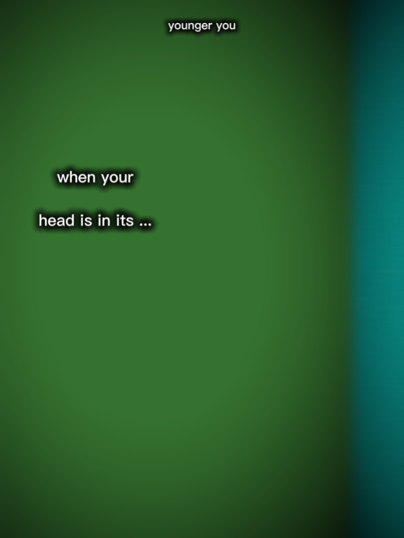 head is in its mouth