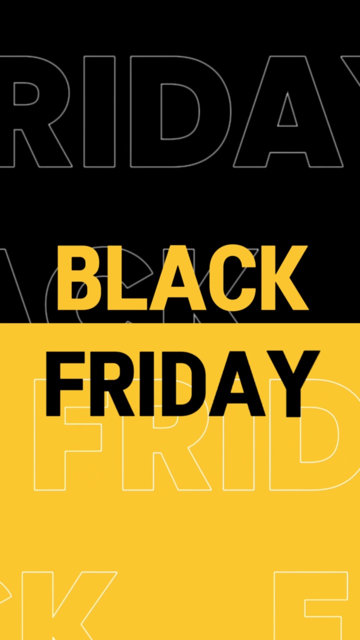 Women’s Clothing Display Black Friday Sale Text Animation Pulling Type