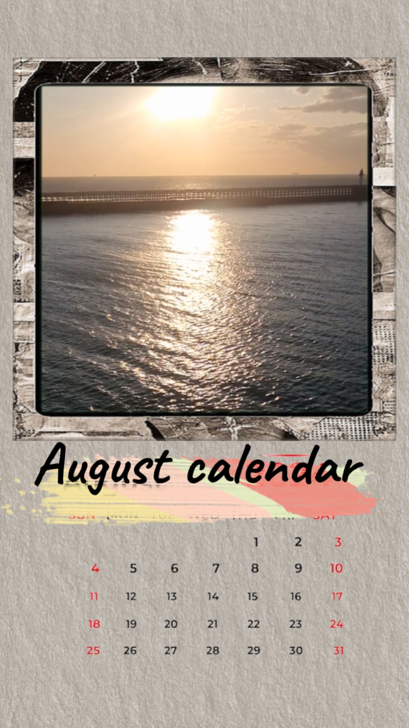 Calendrier d'août 
