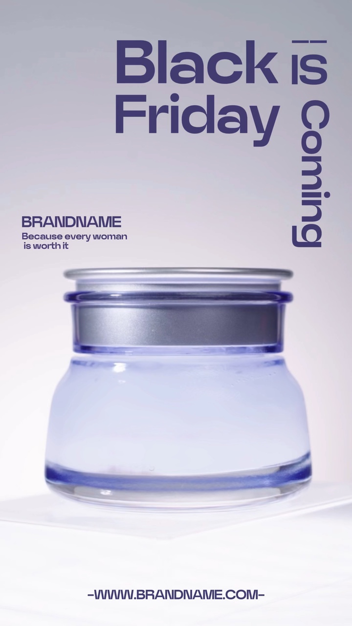 Estilo minimalista Viernes Negro Plantilla de promoción de la industria de belleza y cuidado de la piel