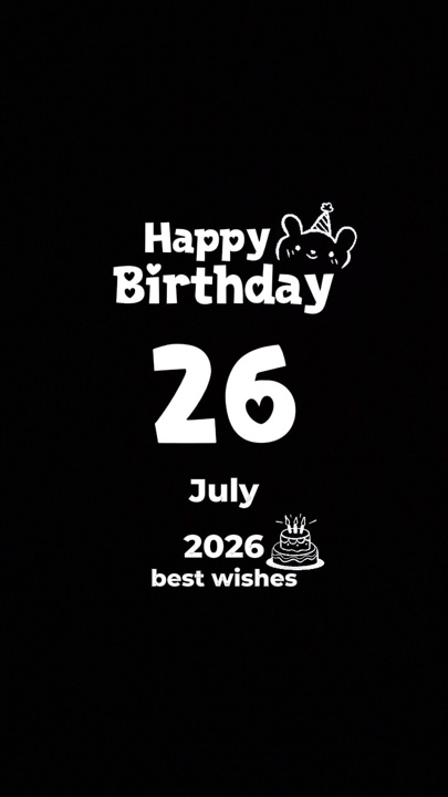 Hbd 26. Juli 2026