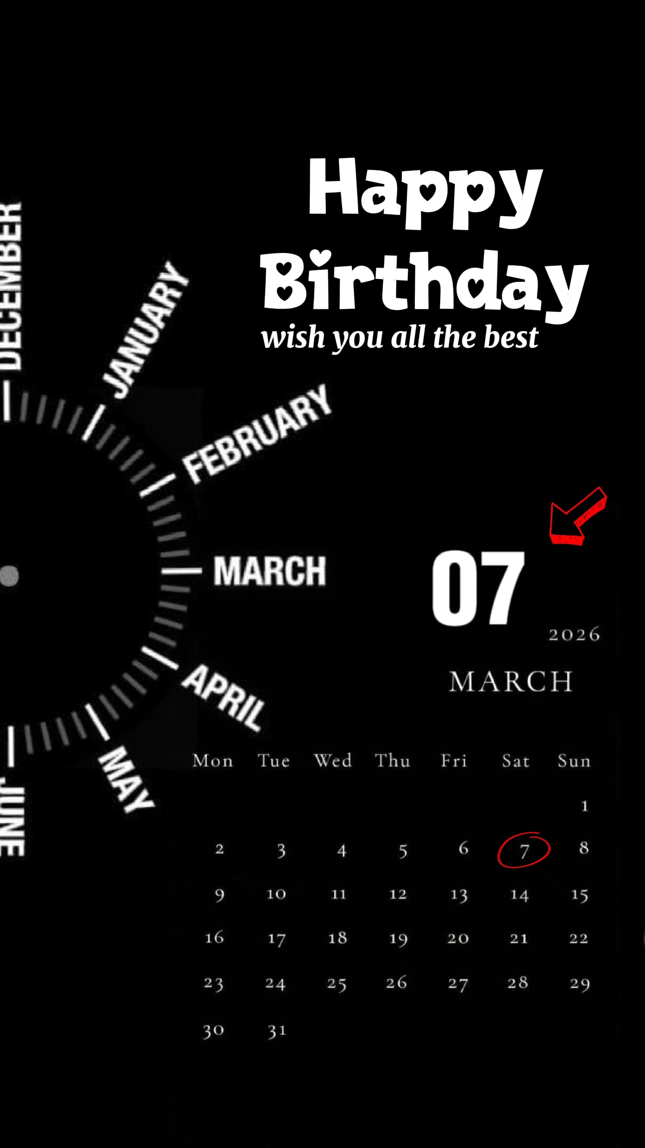 FELIZ CUMPLEAÑOS 07 DE MARZO 