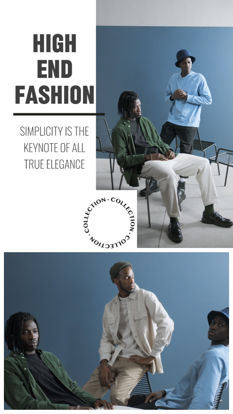 Roupas masculinas exibem estilo minimalista