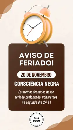 aviso de feriado