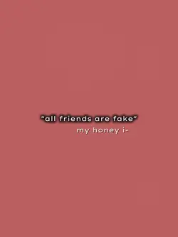 all friends are fake