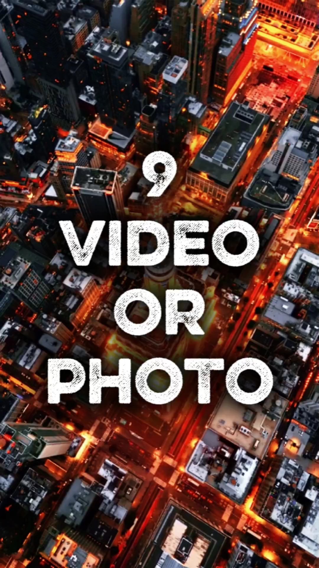 9 vídeo ou foto
