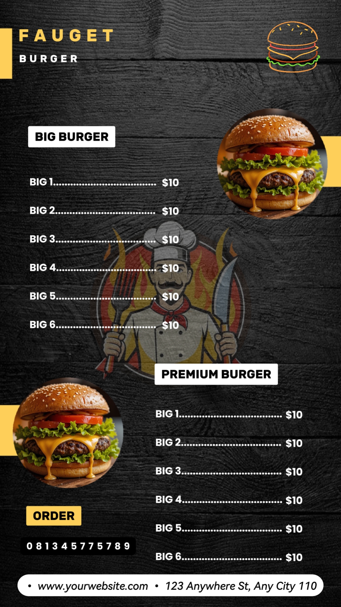 Menu Hambúrguer Simples