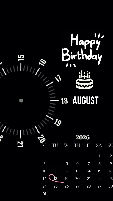 2026년 8월 18일 생일